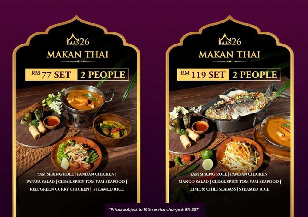 SET A - 2 PERSONS (1) - Best Thai Restaurant in KL | Thai Food | Bar | Cocktail | BAAN26